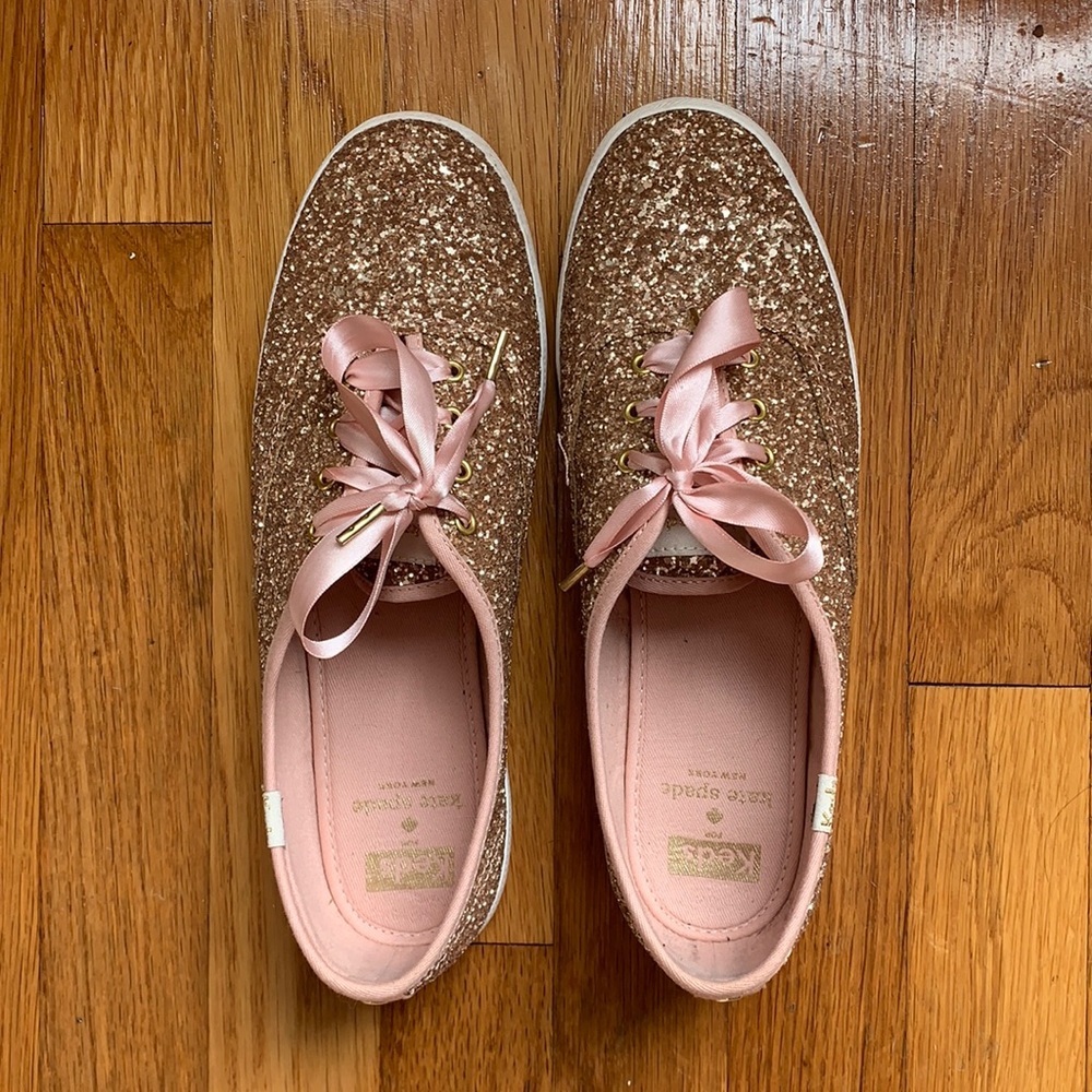 Keds for Kate Spade Rose Gold Glitter Size 8.5
